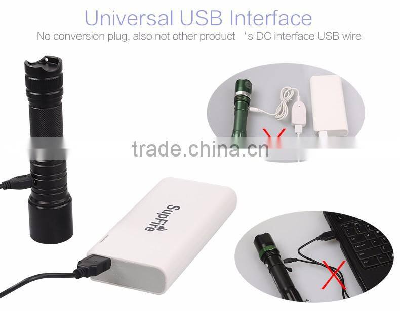 a5 USB aviation aluminum alloy led small flashlight 300lm xpe led rechargeable torch