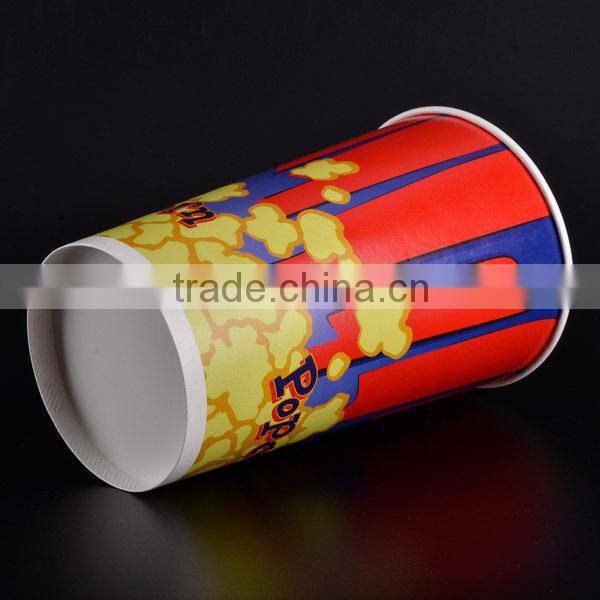 Custom printed paper popcorn buckets