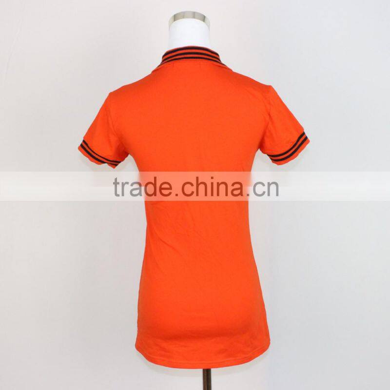 High fashionable blank cheap Cotton t shirts women's polo t shirt from China