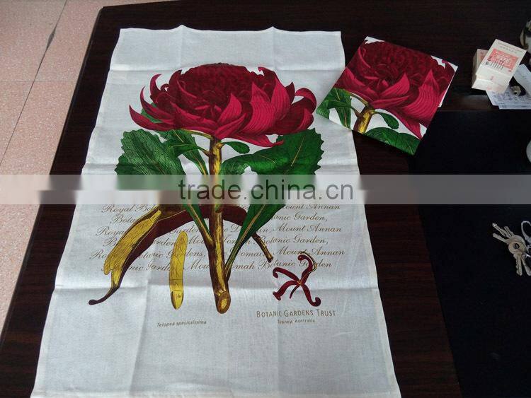 2015 new fashion kitchen towel printed tea towel for home decoration ,cheap promotional gift in high quality