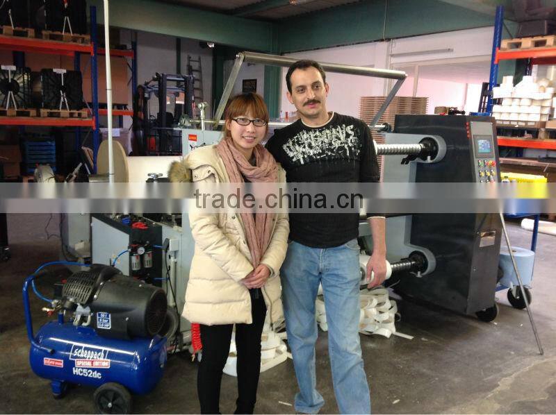 Auto paper slitting machine, kraft paper/fiber grass mesh slitter rewinder