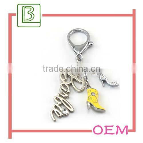 keychain high heel shoes with rhinestone heels