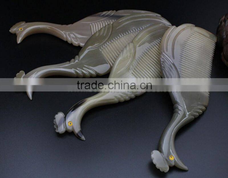 New Design Horn Peacock Hair Comb