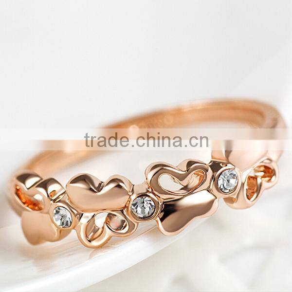 2014 fashionable 18k white gold ring white crystal ring