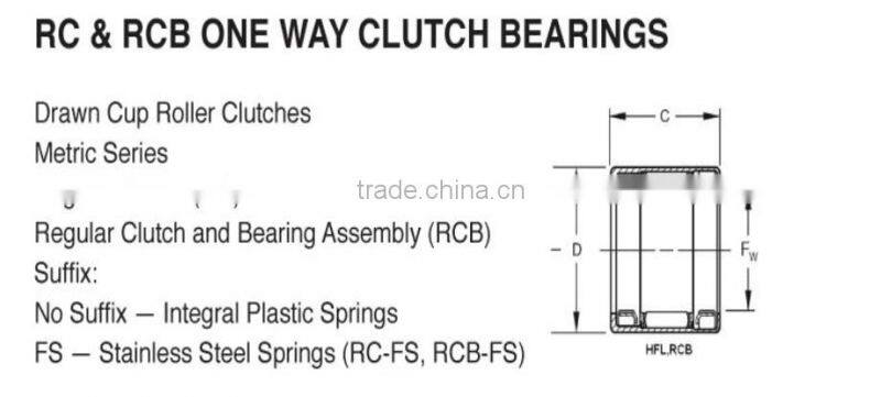 China supplier RC One Way Clutch Needle Roller Bearing RC040708