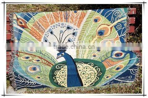 Do you own design woven tapestry jacquard throws and blankets for sofas