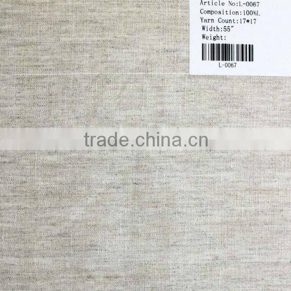 17*17 single nature pure linen fabric