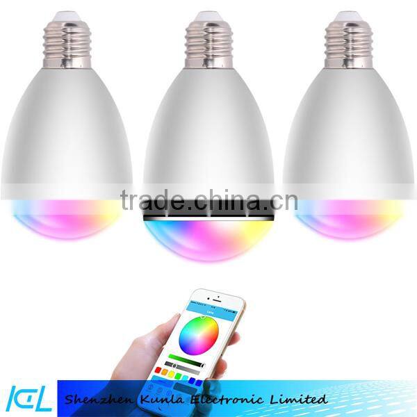LED speaker bulb /Bluetooth Portable Led Light with LED White E27 Mobilephone App Control For Iphone Samsung
