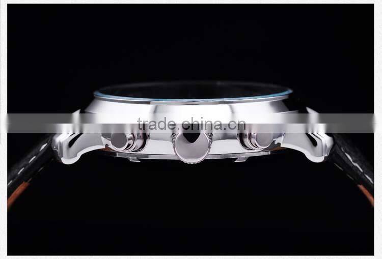 leather strap silver waterproof watch automatic men automatic watch watches men automatic