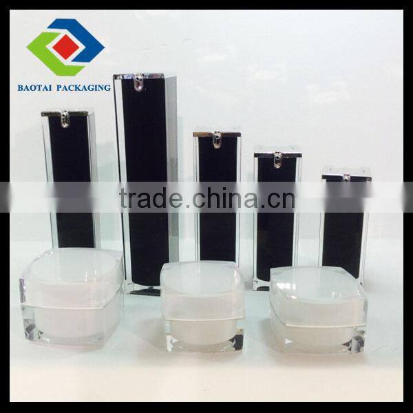 100ml White Square Plastic Airless Pump Bottle with Mini Branded OEM/ODM