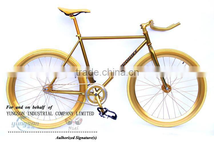 Classical design Aluminium Anodized fixed gear bicycle with single speed bike for wholesale