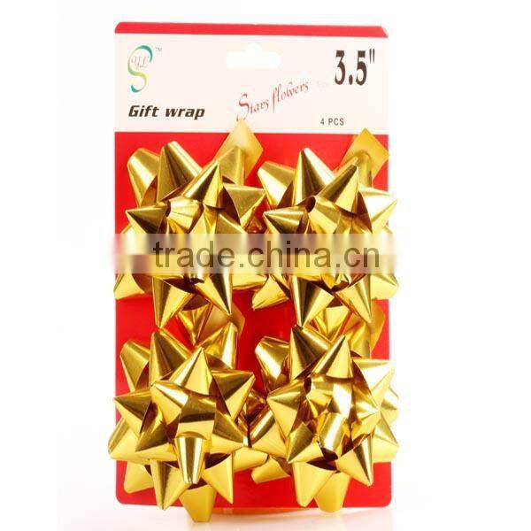 gift packing star pvc glitter for christmas