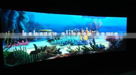 Curved frame Screen 106" 16:9, 3D Perforated Video Fabric, Aluminium Frame Covered