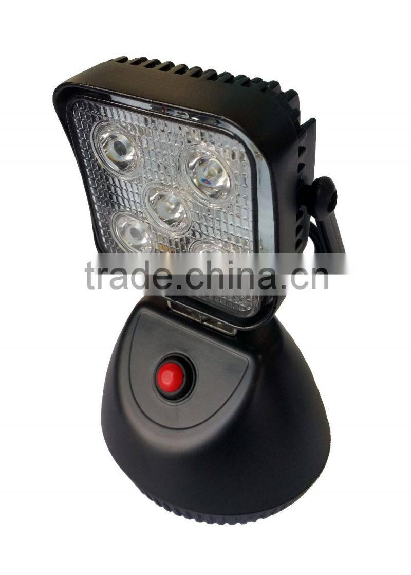Factory direct offer IP68 Waterproof Portable15W magenitic rechargeable Auto LED work light with handle