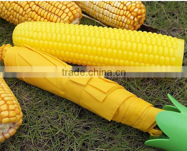 Hot Sell Corn Umbrella Sun And Rain Folding Umbrella Corn Shape Umbrella