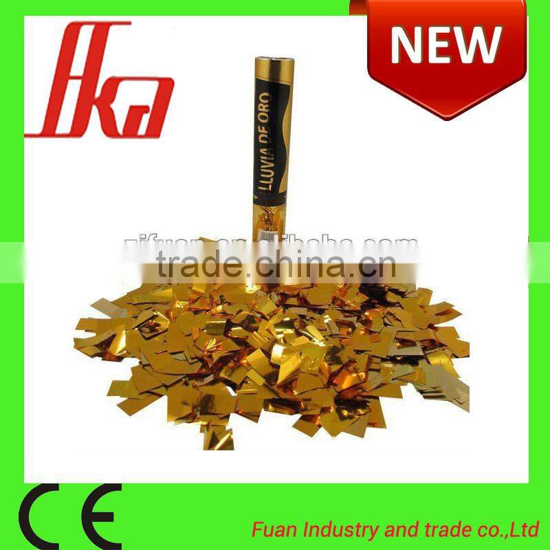 golden confetti cannon, party shooter, rose party popper