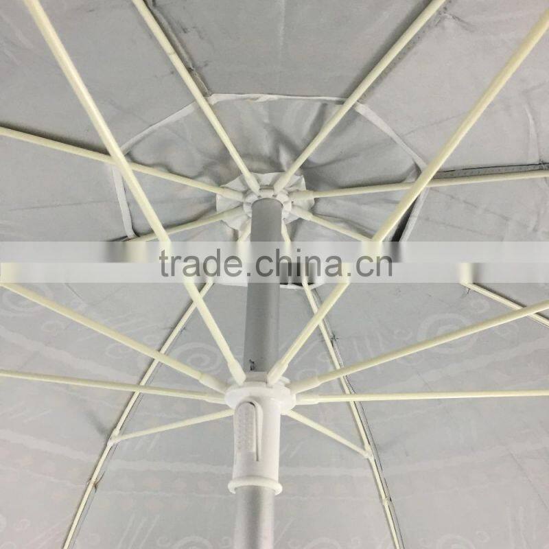 Hot sale cheap windproof 120cm*8K radius polyester uv cloth beach umbrella