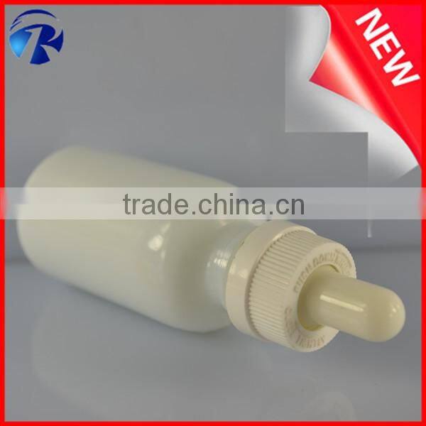 50ml ceramic white porcelain dropper bottle with silver dropper for oil