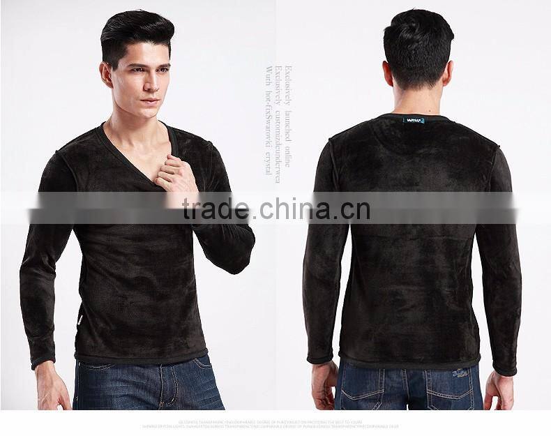 Winter Men Long Johns Thicken Mens Thermal Underwear Sets Plus Velvet Warm Long John V-Neck Thermal Undershirts Trousers