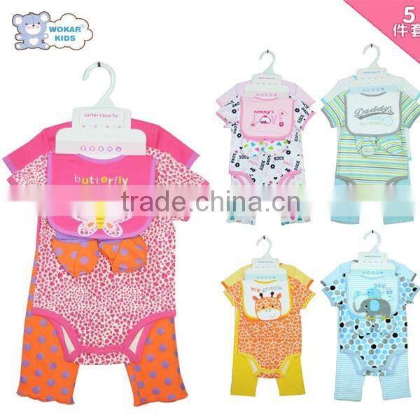 Mixed type and summer baby jumpsuit clothes set
