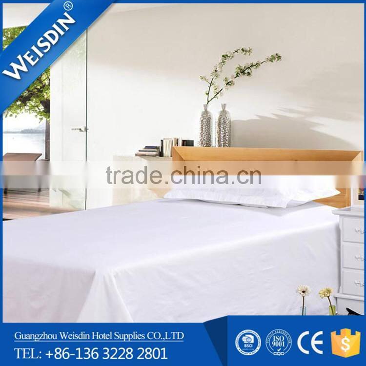 Hot sale hotel bedding set100% cotton white hotel use bed sheet