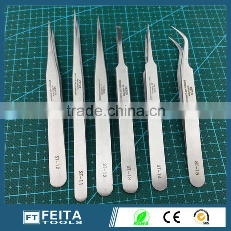 SA series stainless steel tweezers / ESD Stainless Steel Tweezers /stainless steel tweezers with free samples