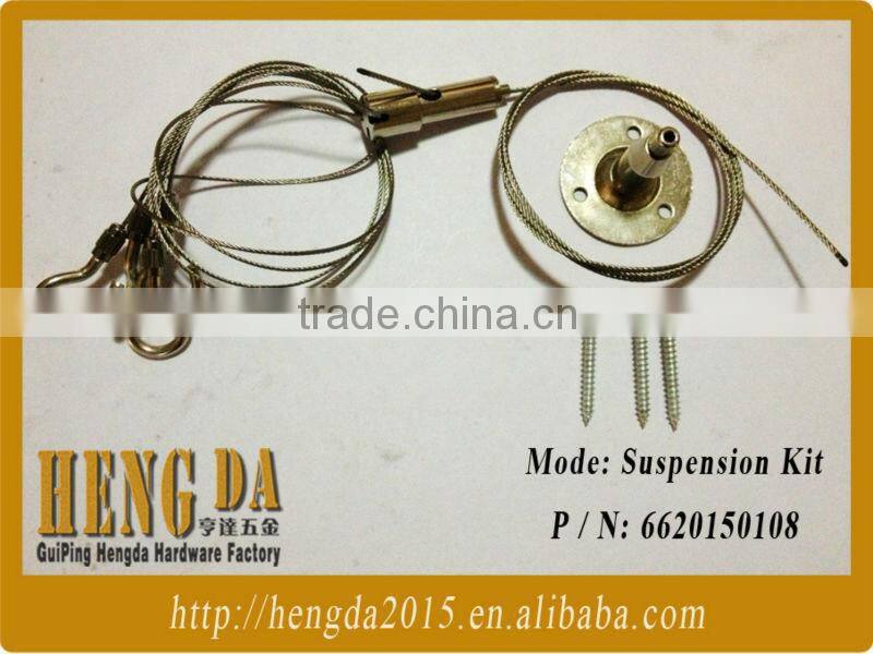 Galvanized steel lighting fixture hangers sling rope