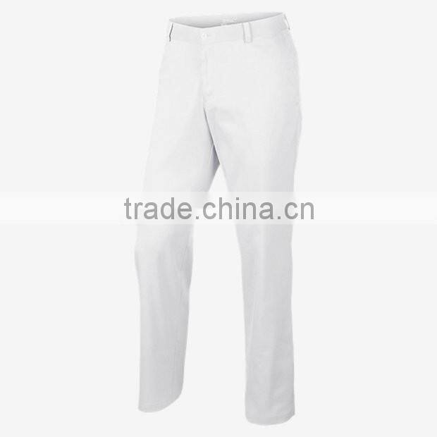 Men's standard fit stretch tech fast dry golf pants with flat front custom golf wear