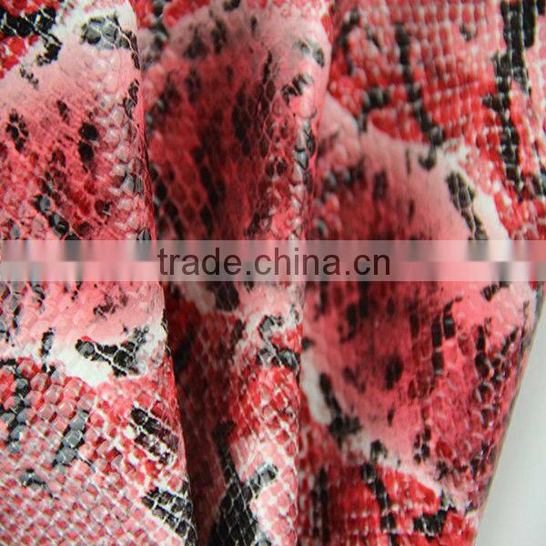 snakeskin leather fabric for handbag for sale