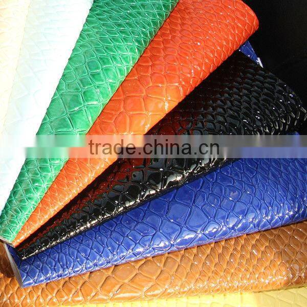 wenzhou leather with crocodile skin for handbag