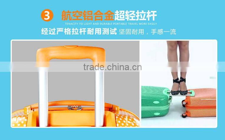 ABS+PC travel luggage with full zipper,connecting the case body luggage trolley bags