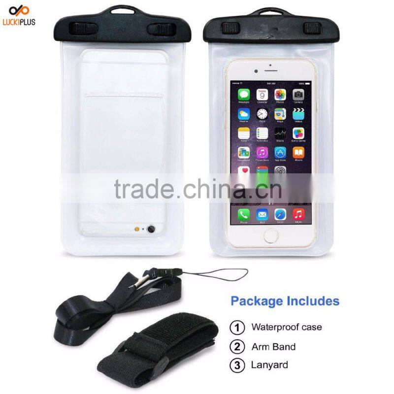 Luckiplus Travel Sport Swimming Phone Bag Waterproof, Snowproof, Dirtproof Case Bag for Phone Safe in Water