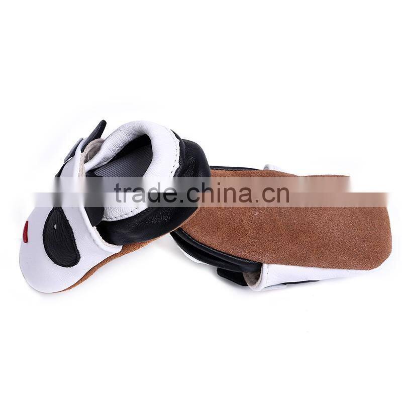 2016 New Fashion Leather Baby Girl Panda Shoes Cheap Cute Baby Crib Shoes