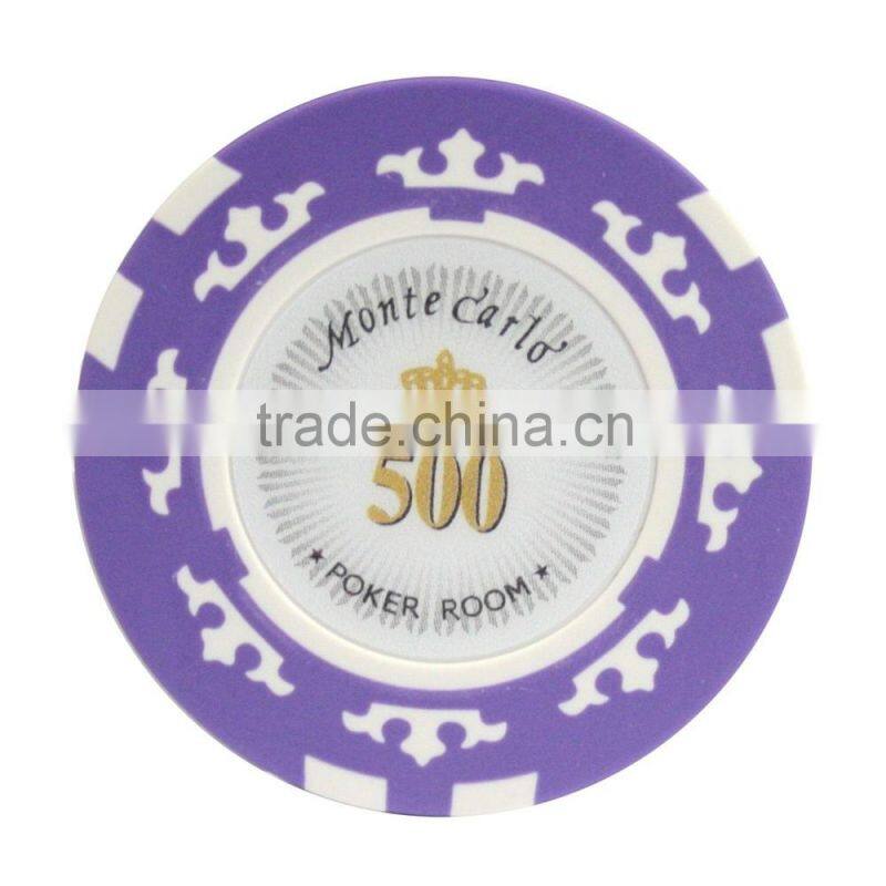 300 Ct Monte Carlo "Poker Room" Clay Poker Chip Set w/ Aluminum Case + Cut Cards