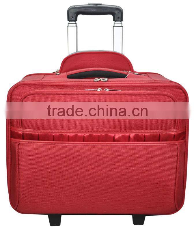 18" elegant designed business trolley case,lady laptop trolley case