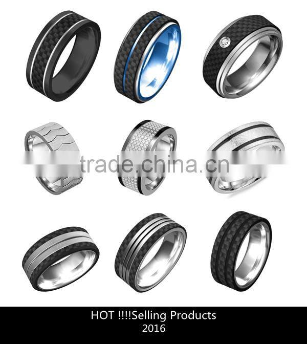 8mm hammer surface titanium carbon fiber ring