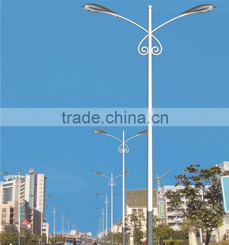 Double arm street light Manufacturer integrated outdoor lighting pole