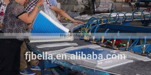 Reversible Sky Blue color Cool Gel-infused Visco-elastic Memory Foam Pillow with Removable&Washable Cover