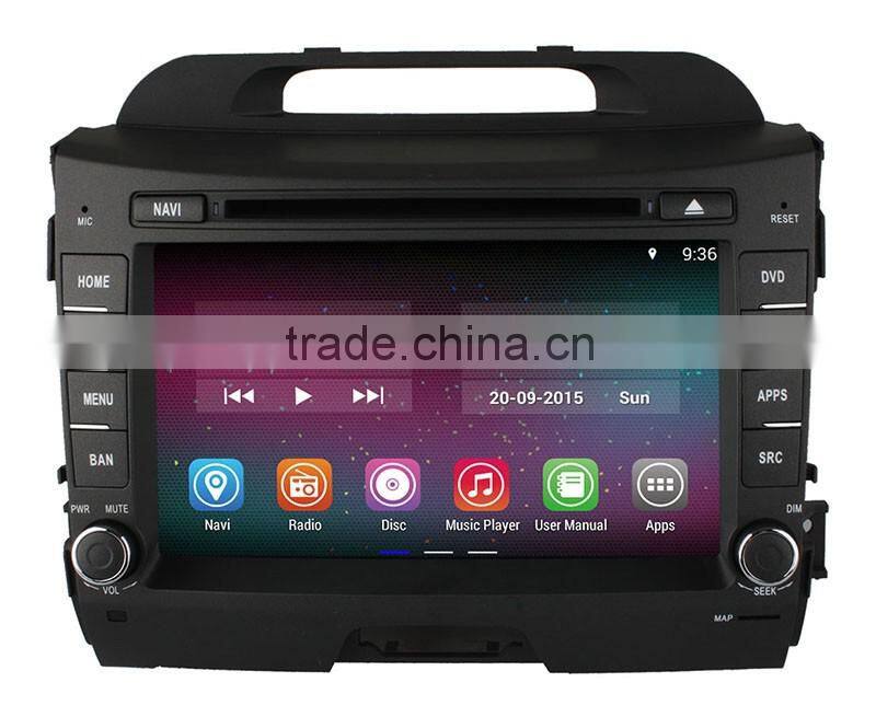 Newest quad core RK3188 1.6GHz Android 5.1 DVD GPS radio for Kia Sportage R support DTV OBD