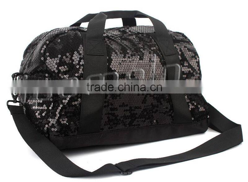 Wholesale Custom Long Strap Cross Body Shoulder Canvas Bag with sequin
