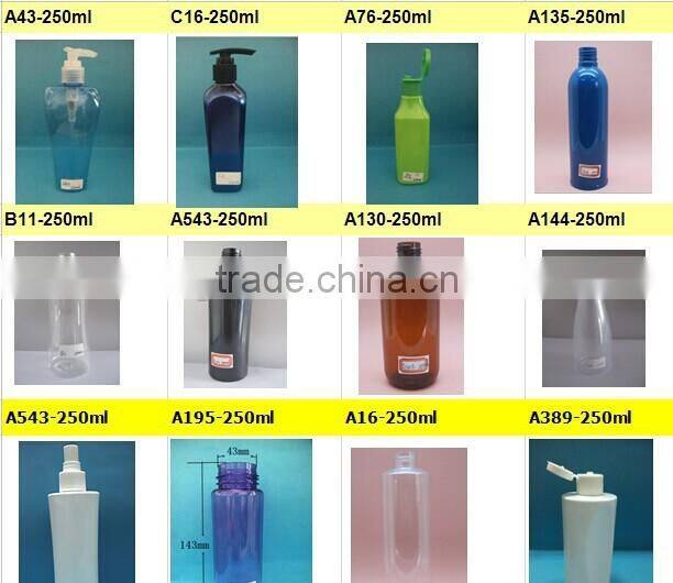 Personal Care Plastic Bottles and pet Bottles with different volume
