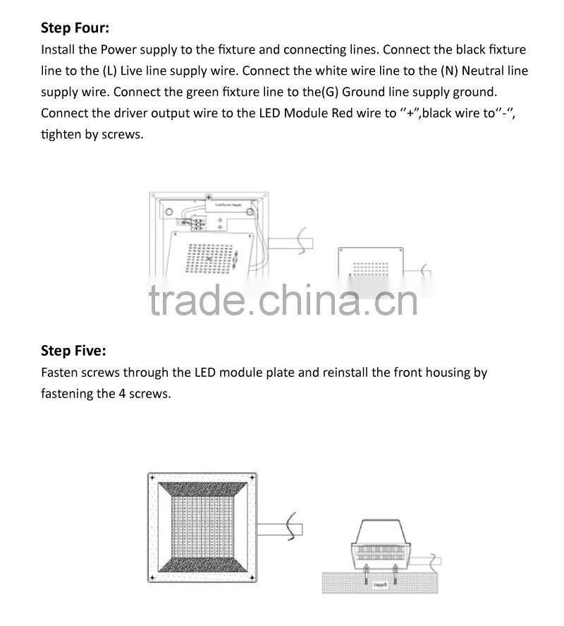 High brightness UL Approved outdoor led gas station 75w led canopy light