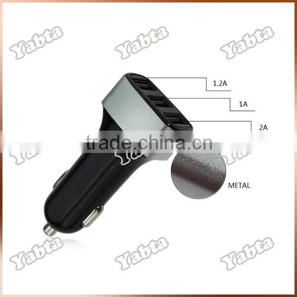 OEM Car charger supplier - YABTA 25W 12-24V 5.1A 3 port usb car charger, protable for iphone 3 usb car charger