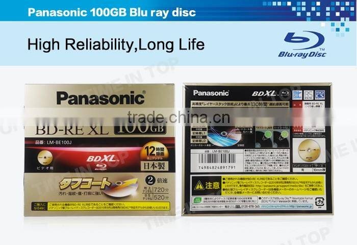 Panasonic 100GB Blu ray Double Layer Recordable Disc BD-RE XL Disc, Model:LM-BE100J