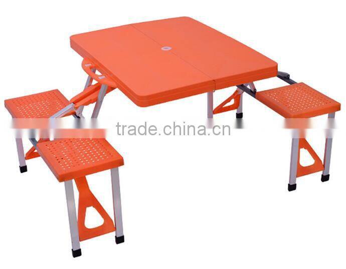 Wholesale Aluminum Outdoor Dinner Portable Camping Folding Table with 4 Chairs