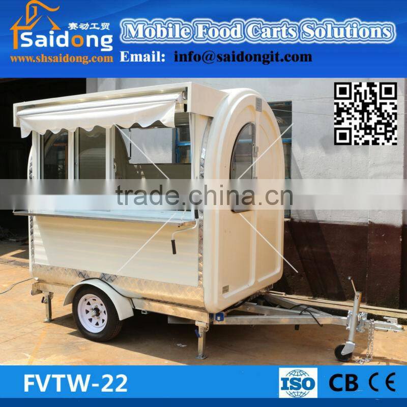 New Type Snack Food Display and Sale Cart Trailer for Food Service Cart