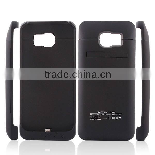 4200mah woth back stand battery case for samsung galaxy duos