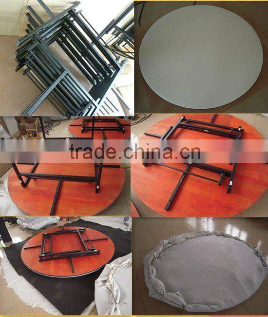 Wood top banquet table foldable round restaurant tables from china supplier
