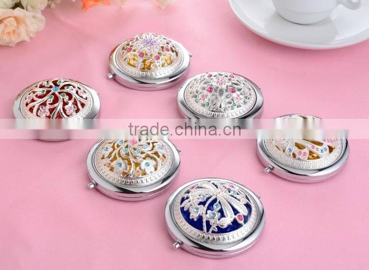 Round folding Russian metal Mirror