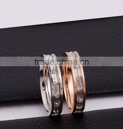 Stock Fashion Stainless Steel Couple Wedding Rings Set(JR10025)